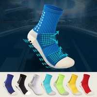 anti slip breathable men summer running cotton rubber soccer socks women cycling outdoor sports calcetines football grip sock