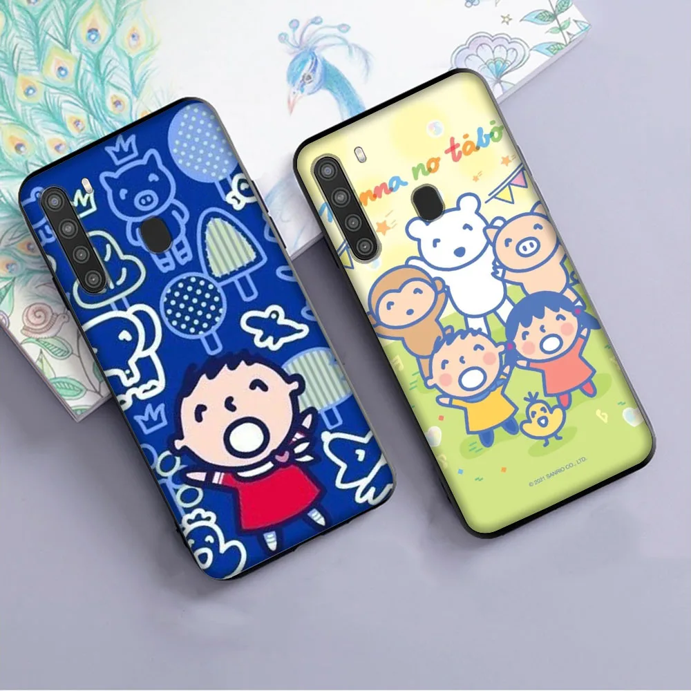 Minna No Tabo Cover for Samsung J2 Prime J4 Plus J6 Core J7 J8 S7 Edge S8 S9 Pro Black Phone Case