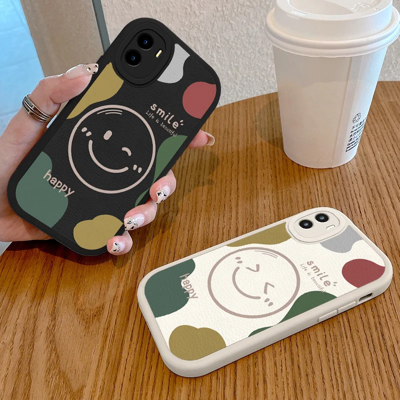 

For vivo Y15A Y15S Y10 t1 Y01 iQOO U5X U3 Y12 S Y15 Y17 Y19 Y20 Y21 G Y3 Y33T Y3S 2020 Y30g Y50 IQOO U1x Case Squint Big Smile