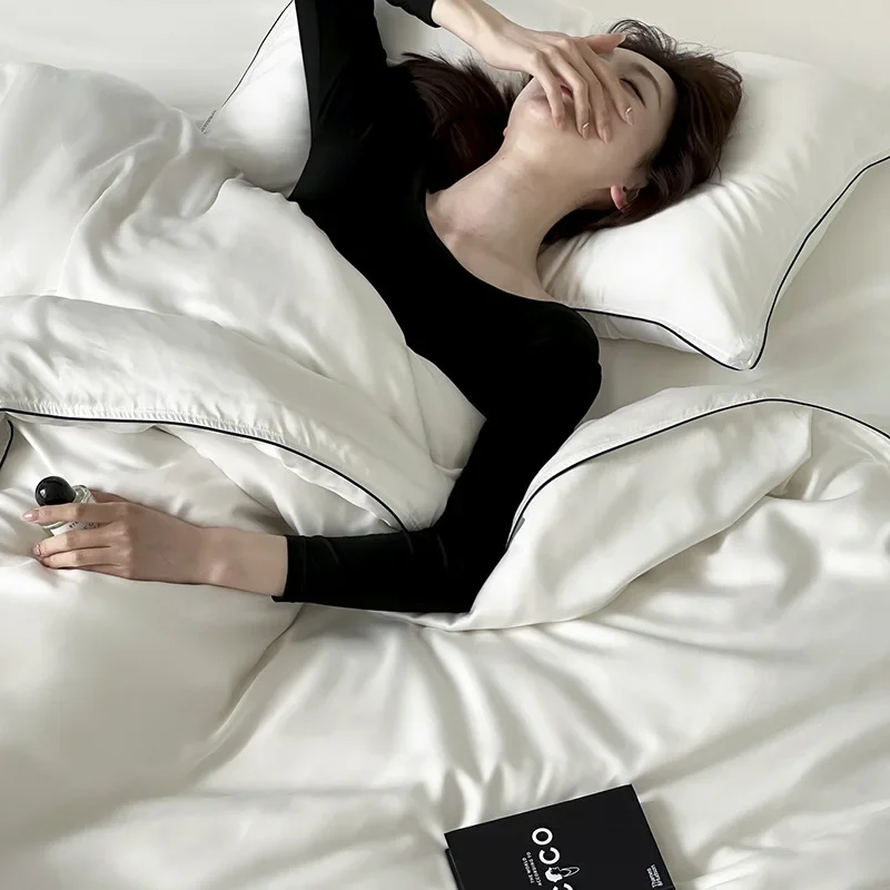 Спящий обнаженный 60 двухсторонний Тенсел набор из четырех предметов однотонное