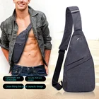 Мужская нагрудная сумка с защитой от кражи, тонкий кошелек-кобура для мужчин, сумка-слинг с индивидуальным карманом, бумажник с ремешком через плечо