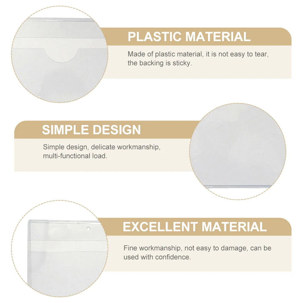 20 шт. самоклеящиеся карманные этикетки с обложкой для карточек держатели Бейесса