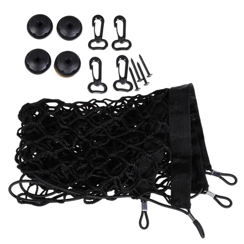 

Trunk Netting Super Duty Bungee Net For Truck Bed Stretchable Universal Trailer Net With Hooks Mesh Heavy Duty Car Rear Net