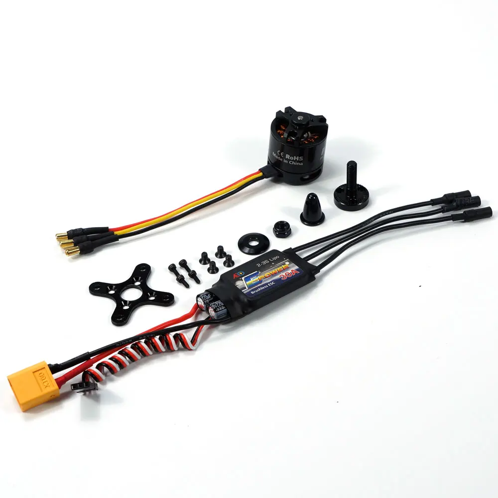 Power-X MC2212 1020KV/2000KV Бесщеточный двигатель для радиоуправляемого самолета с