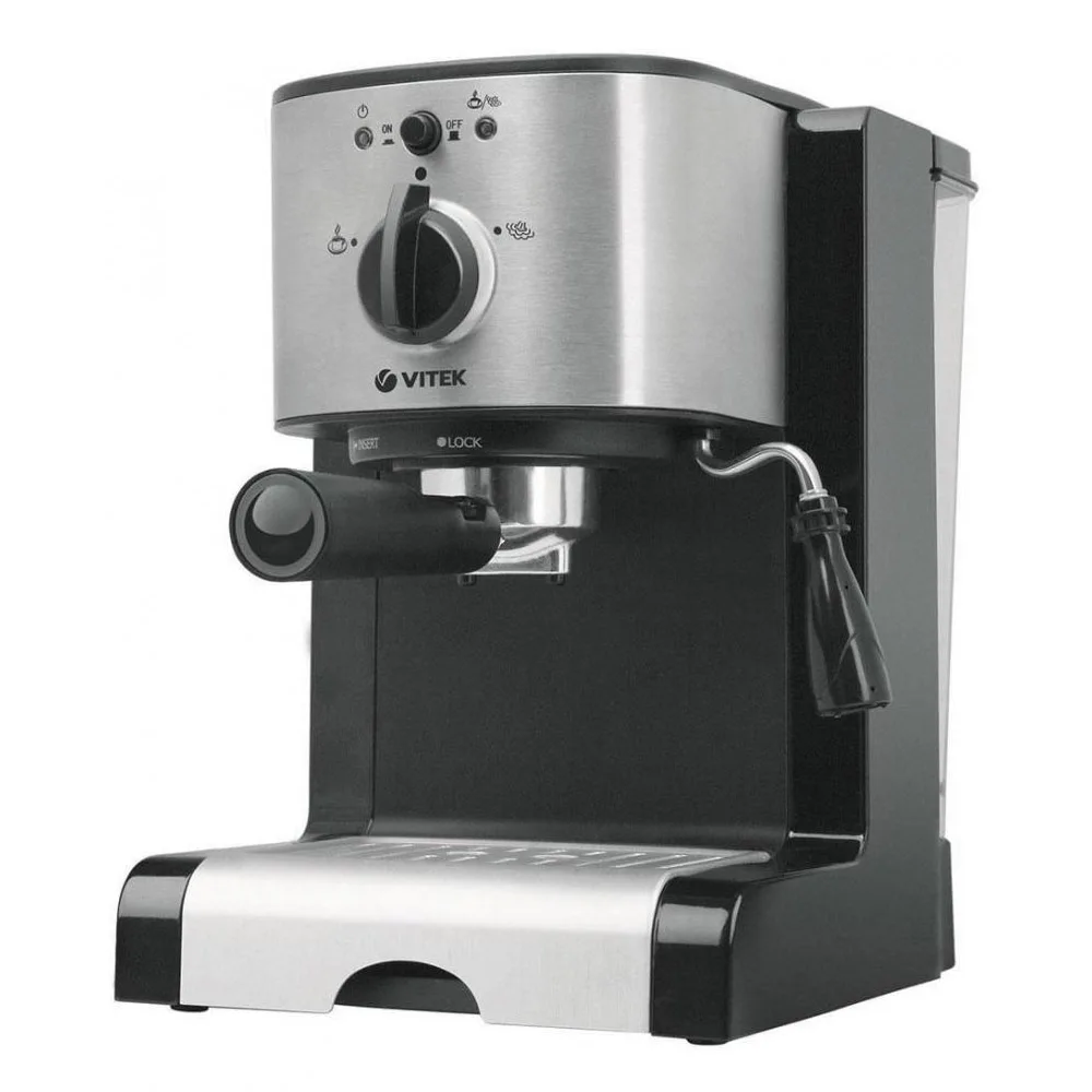 Кофеварка VITEK VT-1513 BK (Мощность 1350 Вт объем 1.25 л подогрев чашек капучинатор