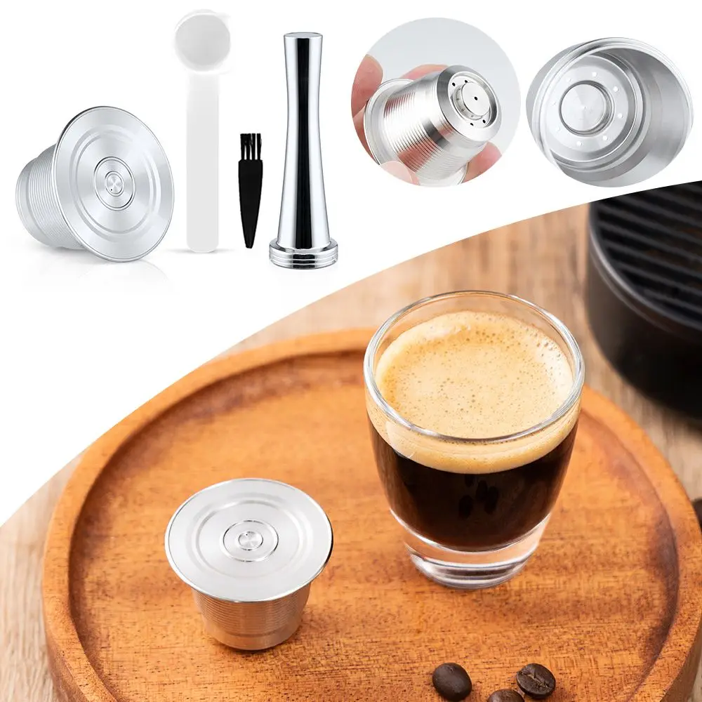 

Crema Maker эспрессо, зеркальный многоразовый капсульный Темпер для кофе, многоразовые капсулы для Nespresso Nestle
