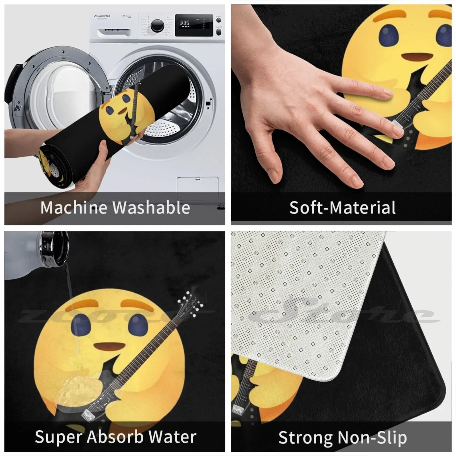 Уход за моей гитарой: Отличный подарок для ухода рок-н-роллом Мягкий Нескользящий