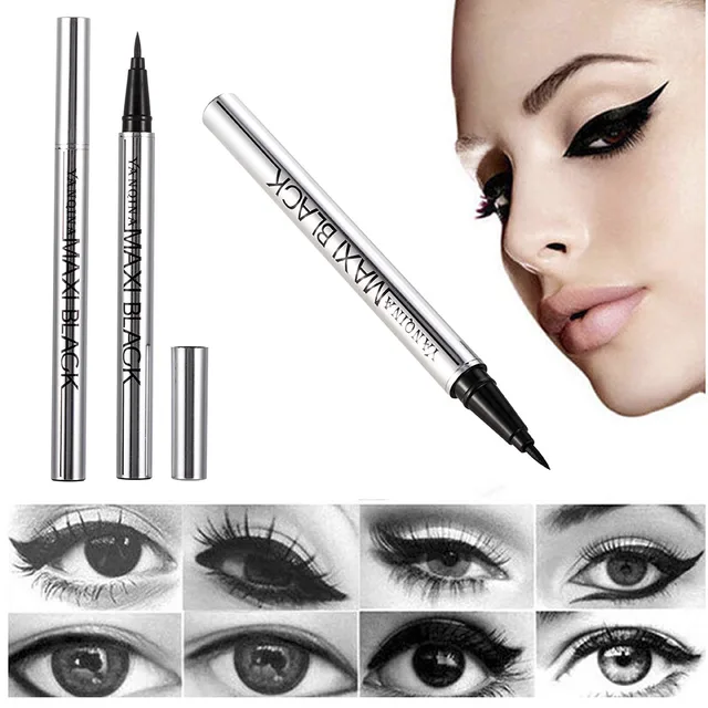 YANQINA Ultimate Black Long Lasting Eye Liner Pencil Waterproof Eyeliner Smudge-Proof Cosmetic Beauty Makeup Liquid Delineador 1