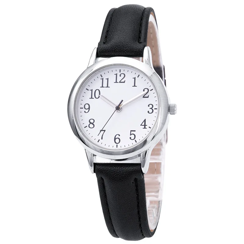 Women's watch new simple fashion women's leather quartz watch high-grade girls waterproof leather watch enlarge