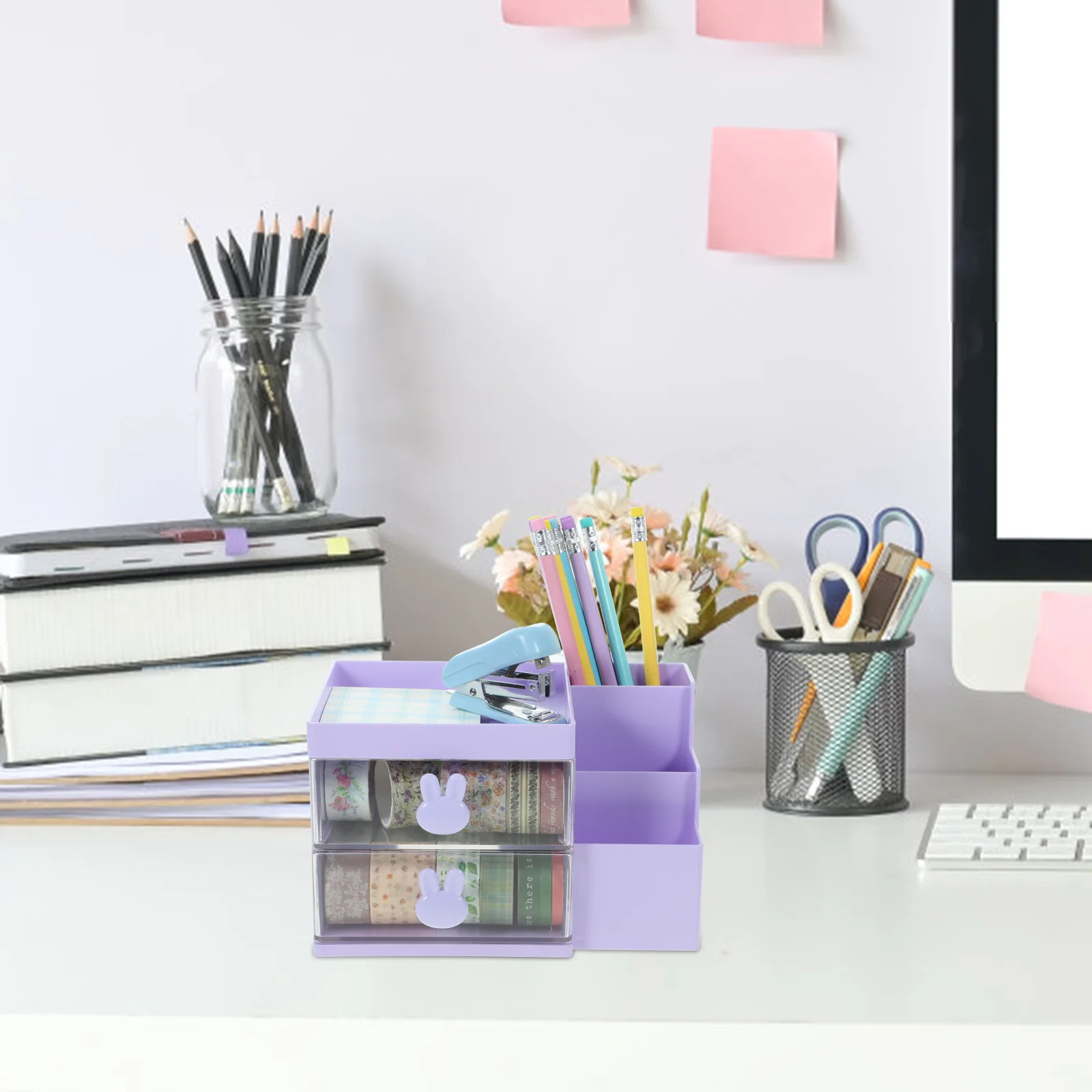 Настольный держатель для ручек ящик хранения офисных канцелярских