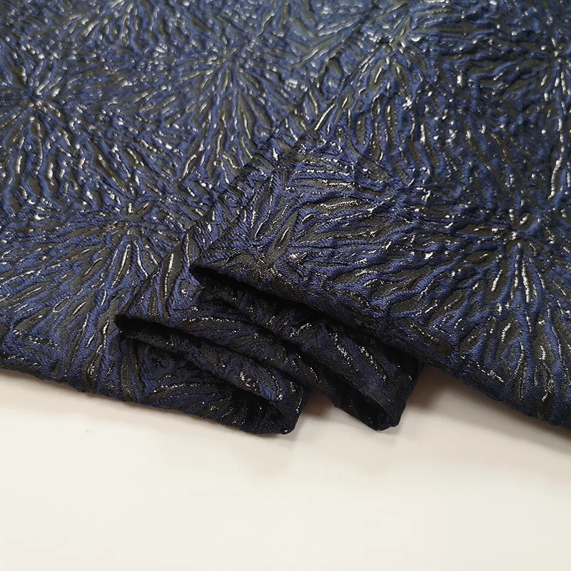 

Jacquard Brocade Fabric Dark Pattern Firework Pattern Embossed Material Spring Autumn Dress Suit Clothing Brand Fabrics by Meter