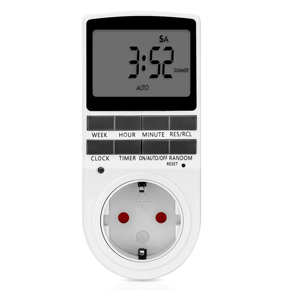 

LCD Screen Timing Socket Plug Programmable Switch Timer Timing Socket ​1PCS 82X75X104mm Copper Digital EU Plug