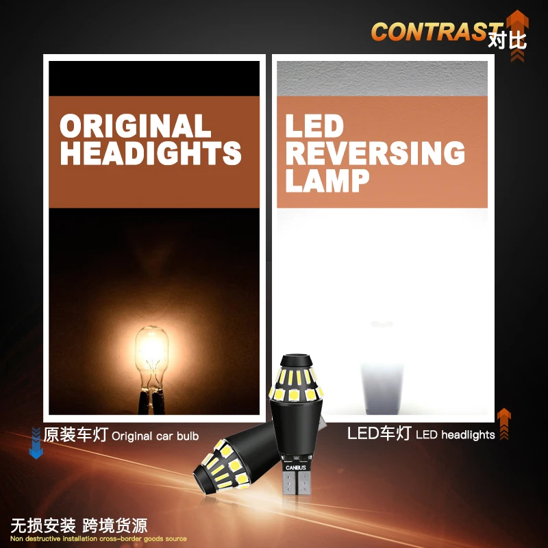 JIACHI 2 шт. Canbus T15 T20 7440 W21W 7443 W21/5W фотолампы заднего хода дневные ходовые фонари