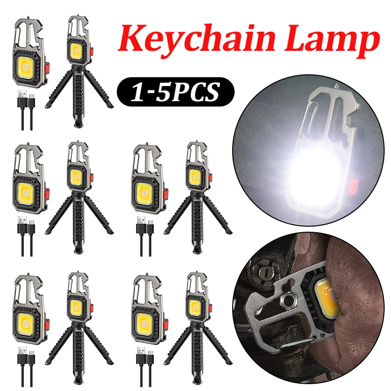 

Миниатюрный карманный светильник для брелока, аварийные лампы с USB зарядкой, trong Магнитный рабочий светильник для ремонта, наружный походны...