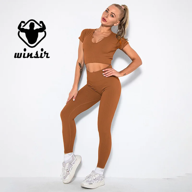 

Women Fitness Wear Gym Activewear Sexy Sportswear Women Sport Yoga Pants Set Fitness Seamless Yoga Set
