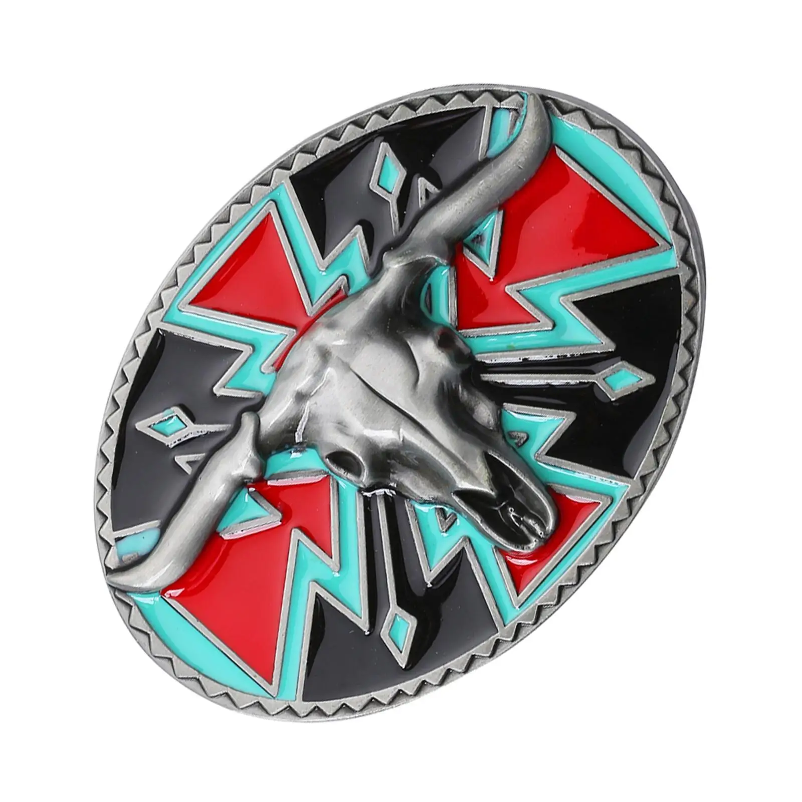 

Western Belt Buckle Fashion Style Alloy Antique Classic Men Women Bull Head Buckle for Daily Use Party Wedding Gift