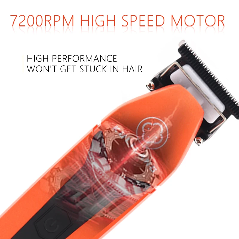 KULILANG R55F триммер для мужчин Zero Gapped DLC T-Blade 7200 об/мин бесщеточный двигатель