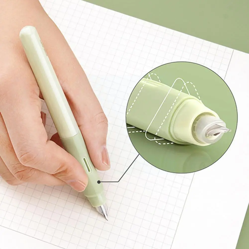 

Triangle Correction Grip Pen EF Tip Built-in Precision Rubber Absorber Splash Does Ink with Regulator Not Ink Non-slip Grip J0D5