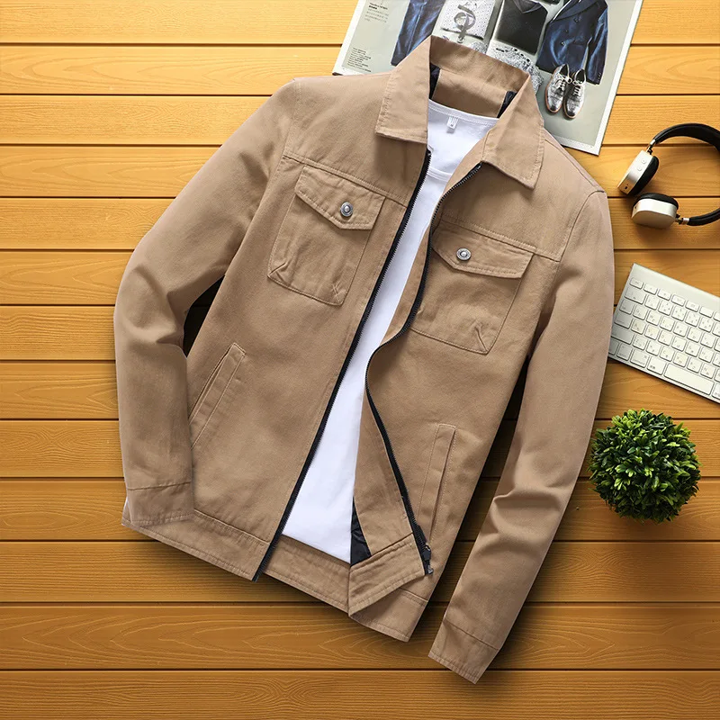 

Fall 2021 Loose Side Seam Sidekick Lapel Zipper Casual Jacket