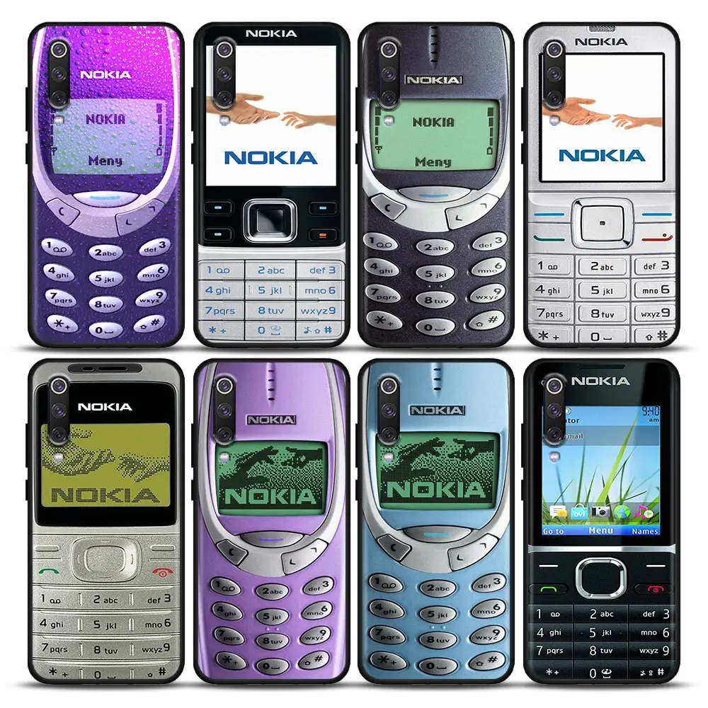 

Funny Retro Old Nostalgia For N-Nokias Black Fundas For Xiaomi Mi 9T Pro 10 10T 10s CC9 9 Pro 8 Lite Case Cover Mi Note 10 Lite