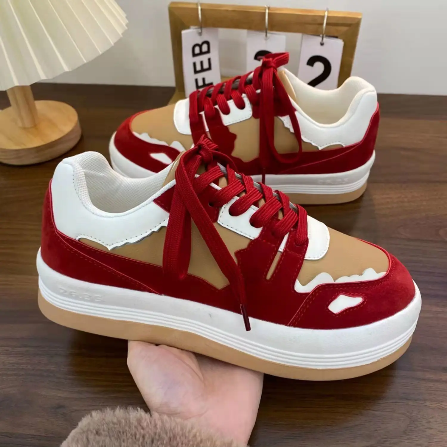 

Patchwork Woman Vulcanize Shoes 2022 Spring Casual Basic Sleek Students Sneakers Fashion Harajuku Streetwear PU Zapatillas Mujer