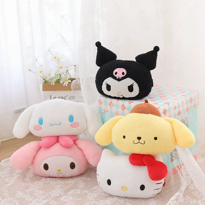 Hello Kitty MINISO My Melody Kuromi Cinnamonroll плюшевое мультяшное автомобильное кресло подушка для
