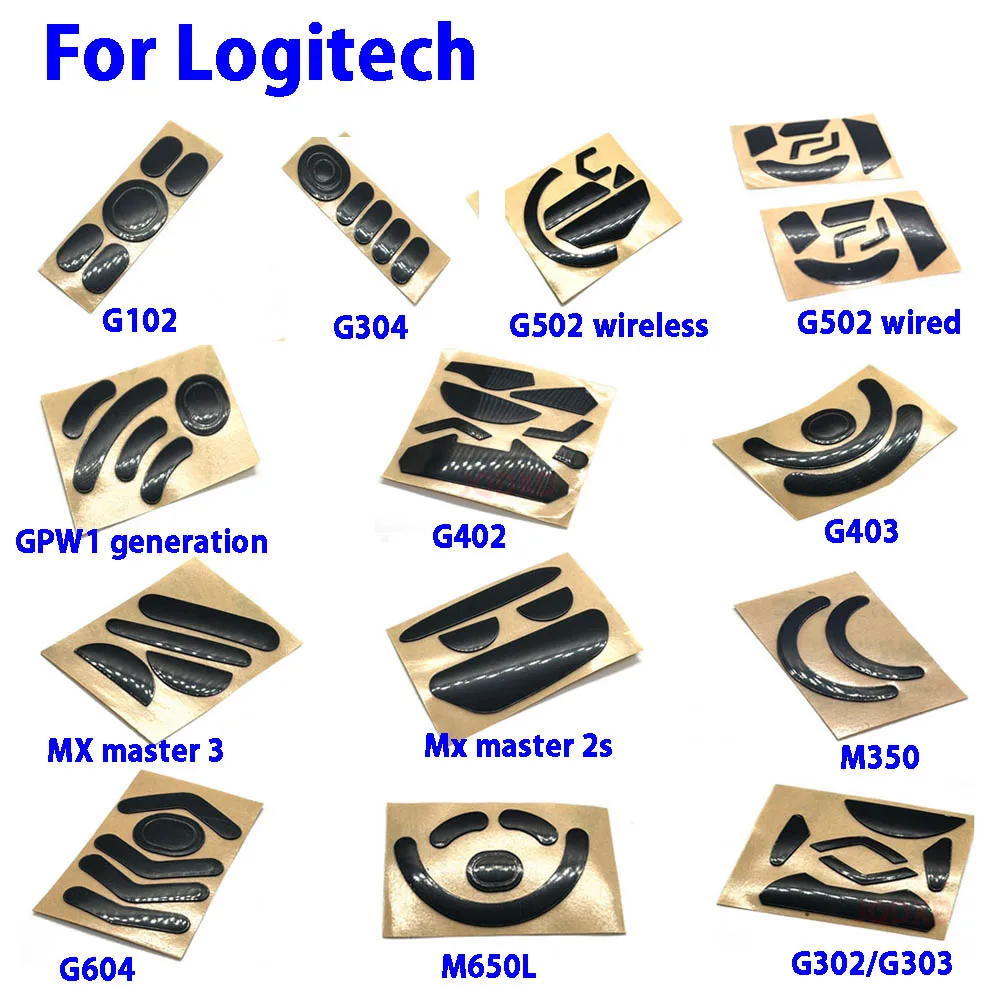 

1set Black Mouse Feet Skates Pads for Logitech G304 G305 G PRO G303 G302 G602 G502 G500 G500s Mouse Foot Pad Non-slip Sticker
