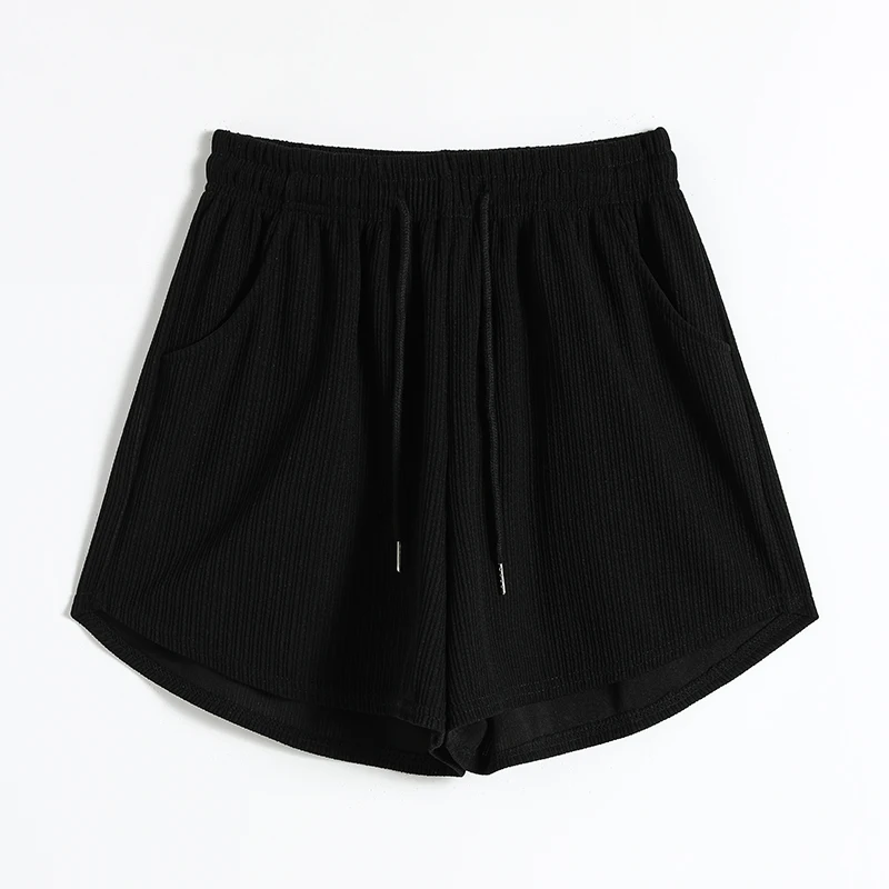 New Fashion Trend Women'S Summer Thin, Slim, Loose, High Waist Versatile Casual Shorts Ice Silk Wide Leg Sports 3-Point Pants