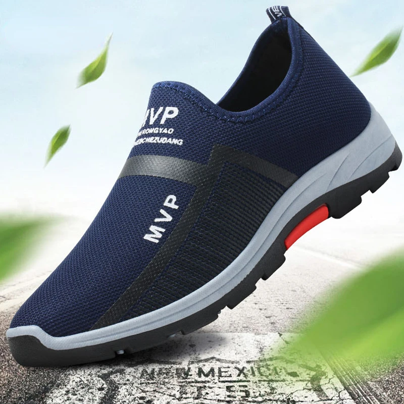 

Summer Mesh Men Shoes Lightweight Sneakers Men Fashion Casual Walking Shoes Breathable Slip on Mens Loafers Zapatillas Hombre