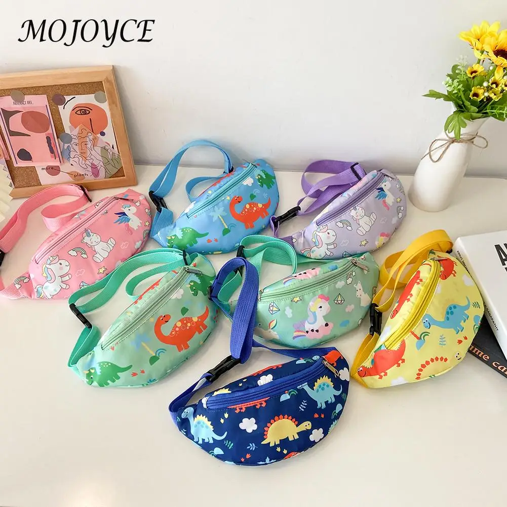 

Kid Waist Bag For Girl Boy Cute Cartoon Dinosaur Chest Bag Children Belt Bag Money Pouch Baby Zipper Waist Pack Bum Bag
