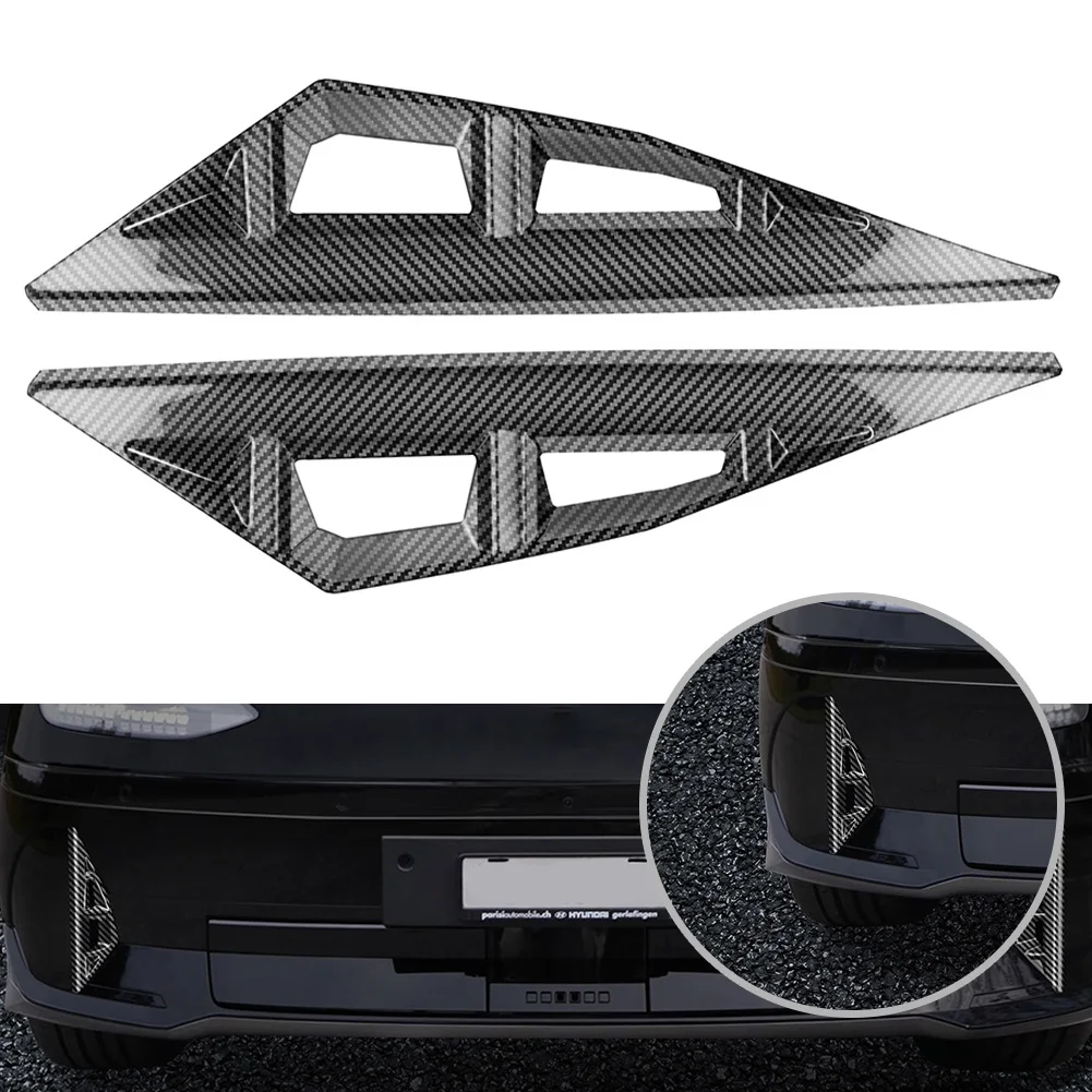 

2pcs For Hyundai IONIQ 6 2022+ Front Fog Light Eyebrow Strip Covers Foglight Lamp Trim ABS Direct Mount Car Lamps Exterior Parts