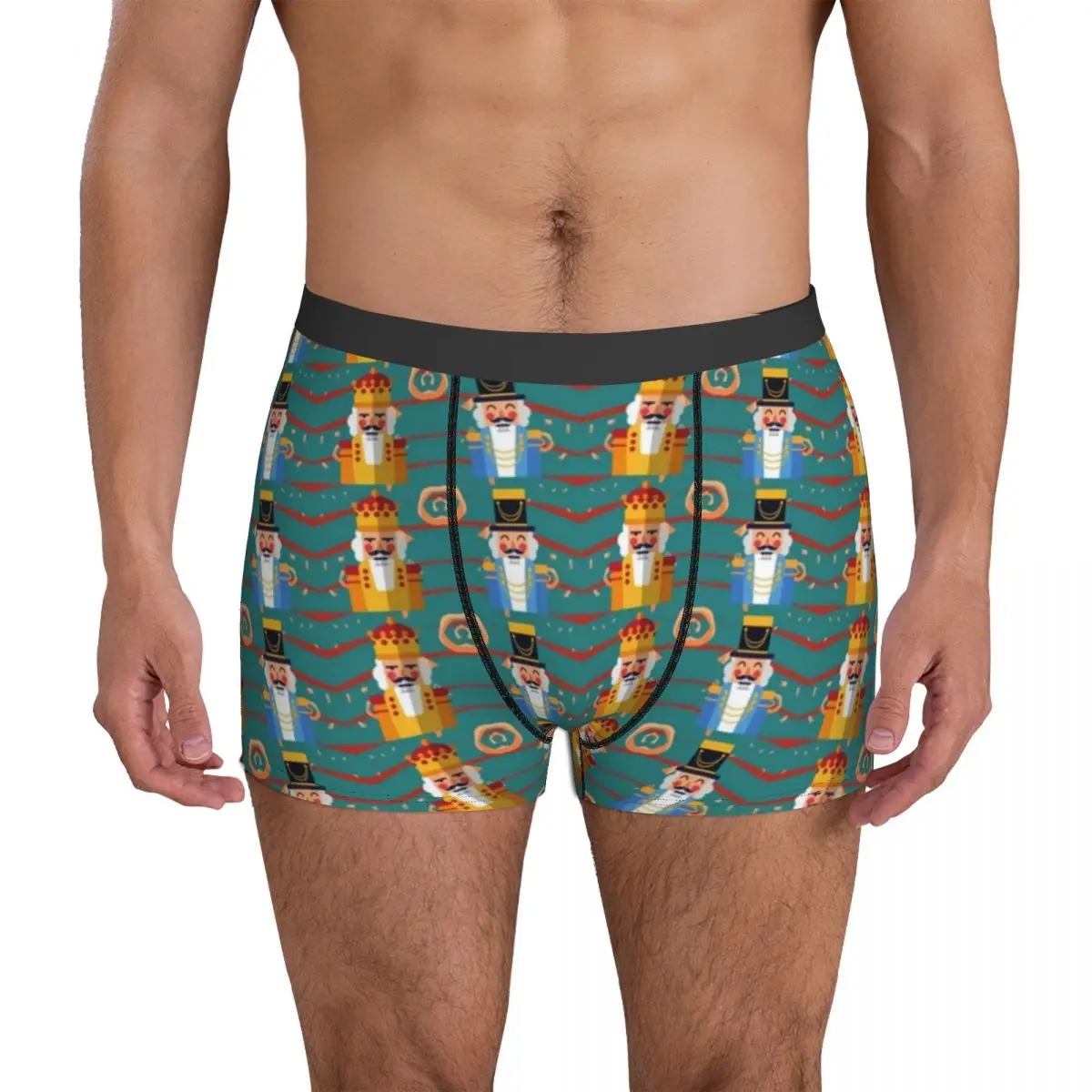 

Nutcracker Print Underwear Cute Soldier Males Underpants Sublimation Soft Trunk Hot Boxer Brief Plus Size 2XL