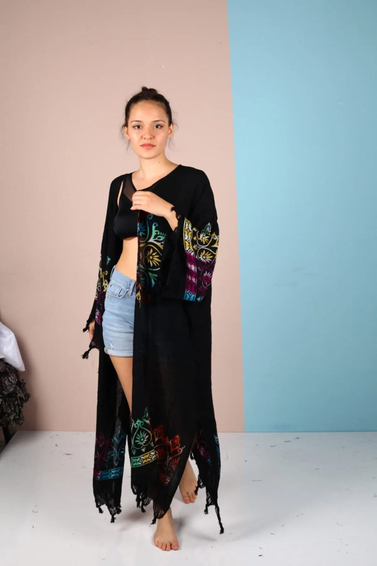 

Women's Pareo Caftan Swimwear Cover Up Dress Sexy Tunic Suit Beachwear Female Beach Bikini Cover Loose Mini Dress