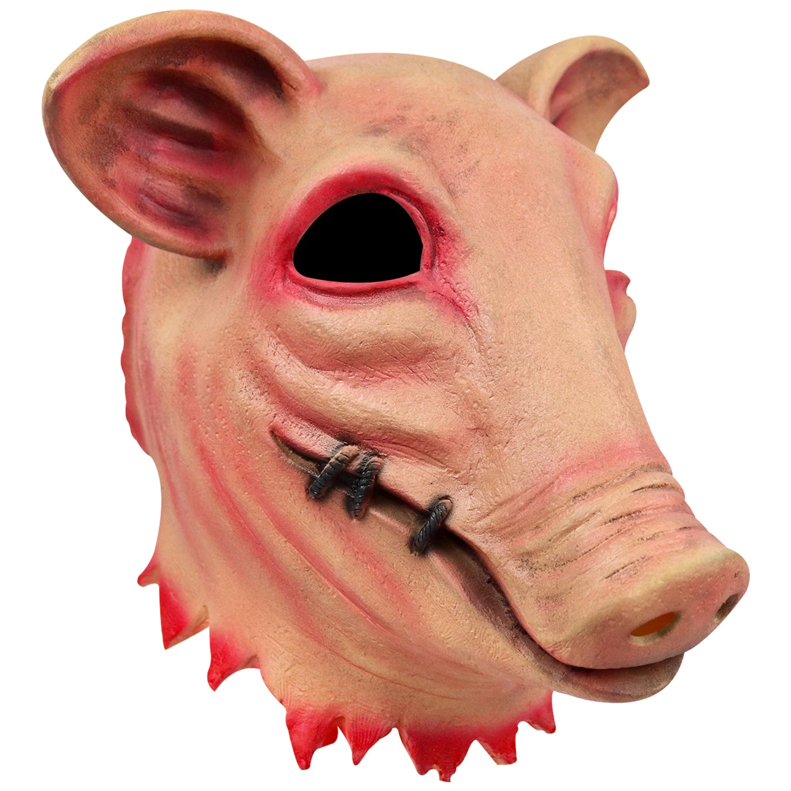 

Halloween Scary Pig Masque Bloody Pig Head Face Cover Latex Animal Headgear Cosplay Costume Photo Prop For Masquerade Carnival