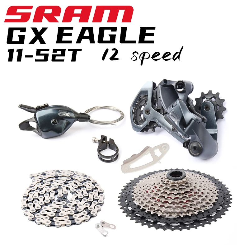 

SRAM GX Eagle 12 Speeds Groupset Kit Trigger Shifter Rear Derailleur K7 Cassette 11-52T HG Chain Bicycle Accessories