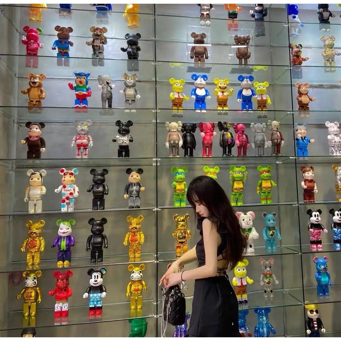 

Высокое качество 400% Be @ rbrick Bearbrick Декор модные аниме медведь кирпичные фигурки тренд гостиная магазин модели украшения куклы игрушки