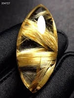 natural gold rutilated quartz pendant flower necklace brazil 4220 314 5mm gold rutilted 18k gold women men jewelry aaaaaaa