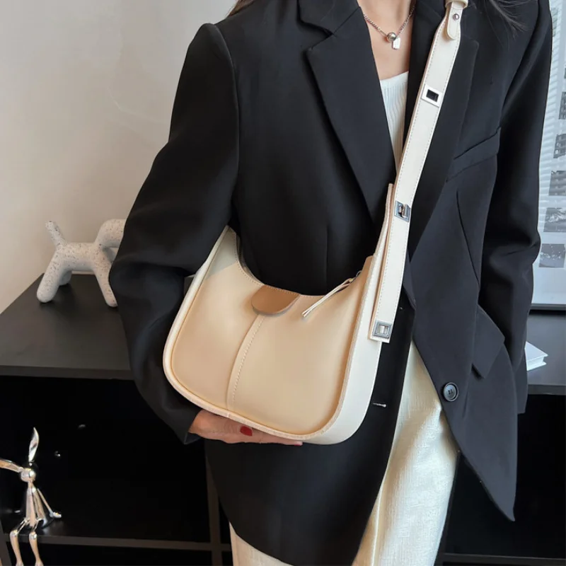 Women's Bolsa Simple Large Capacity Wide Shoulder Bucket Bag Fashion Portable Solid Color Crossbody Bags for Women сумка женская