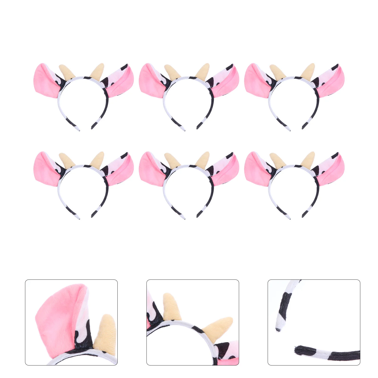

6Pcs Animal Design Lovely Hair Hoops Plush Cloth Headdresses for Child
