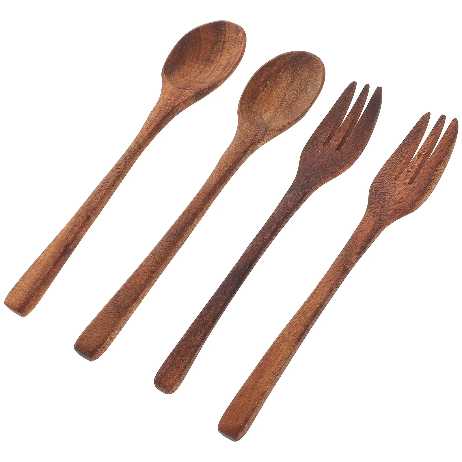 Деревянная вилка-ложка практичный эргономичный сервер для салата и акации