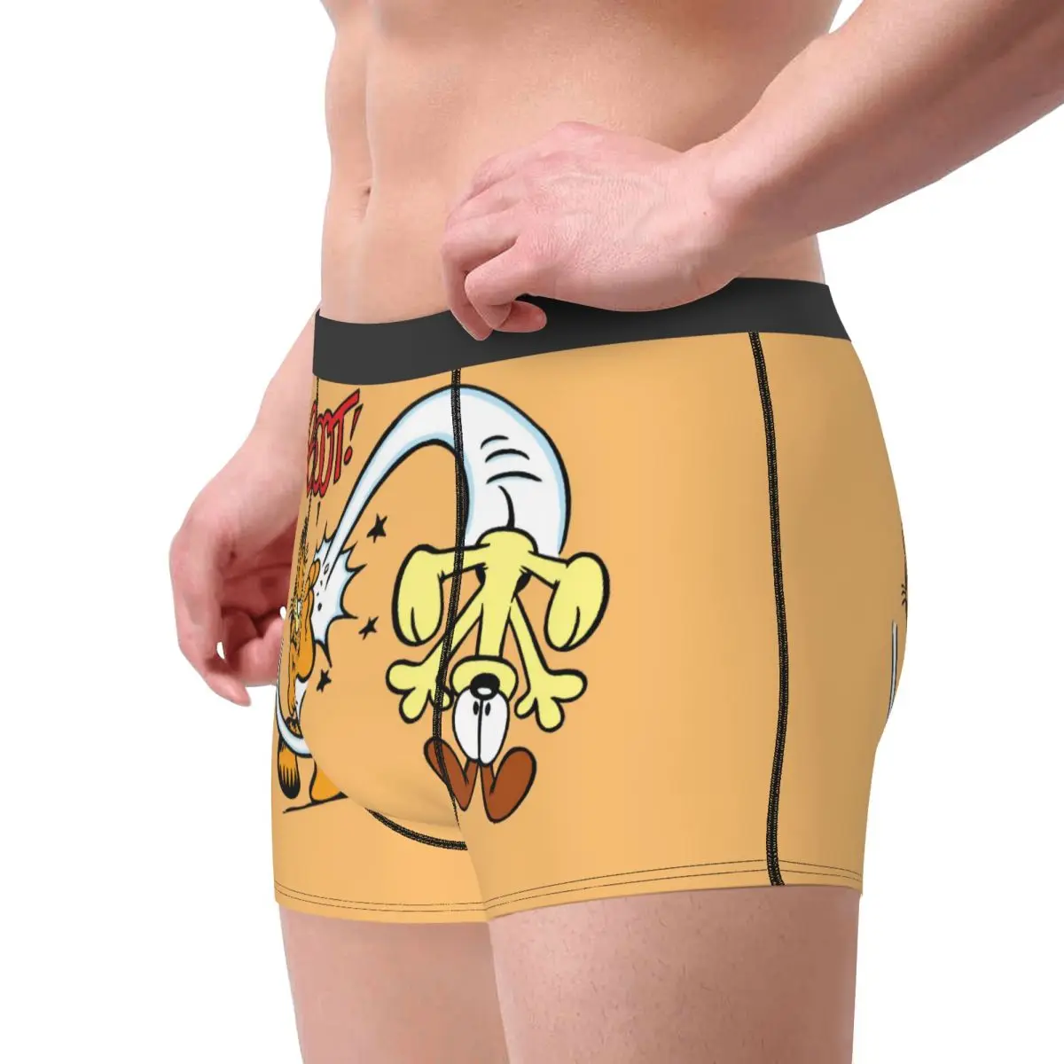 Custom Garfields Cat Cartoon Art Boxers Shorts Men Briefs Underwear Funny Underpants