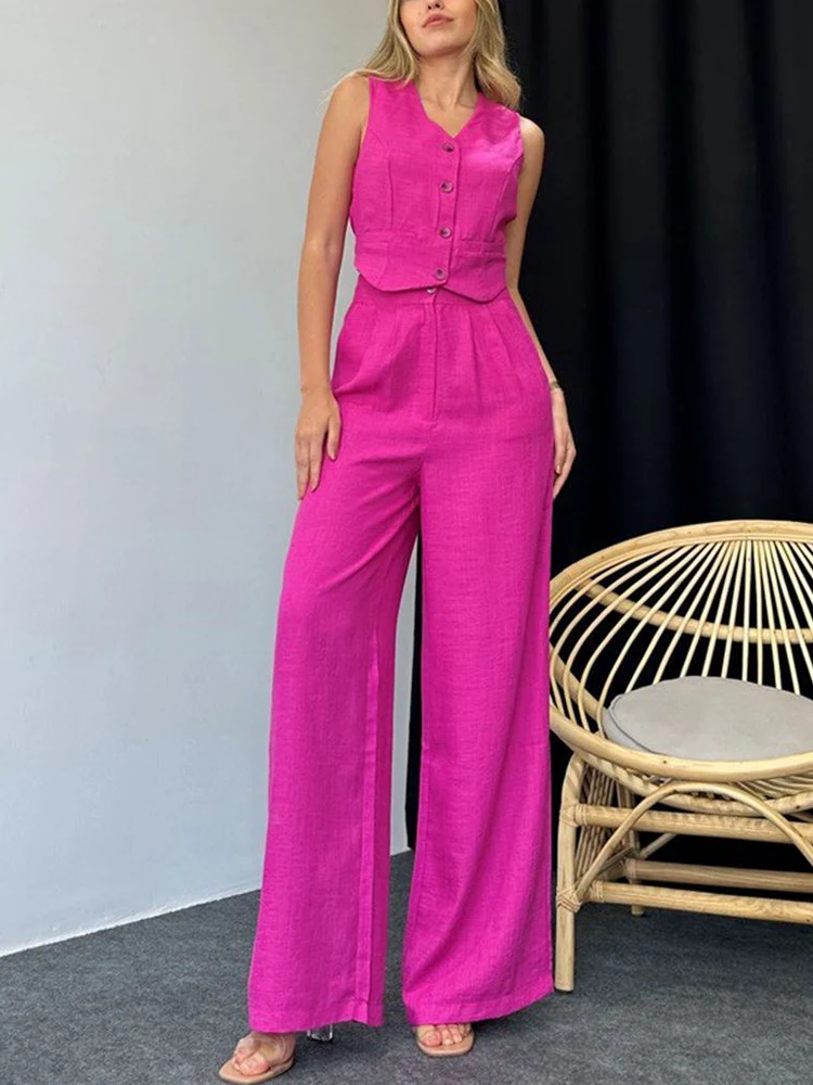 Женский брючный костюм из двух предметов элегантный офисный зеленого цвета с