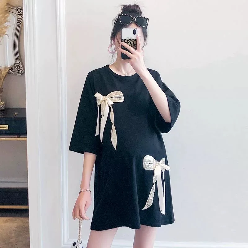 

Maternity Pregnant Baby Loading 2022 Funny Women T Shirt Girl Shirt New Mom green Big Size Clothes