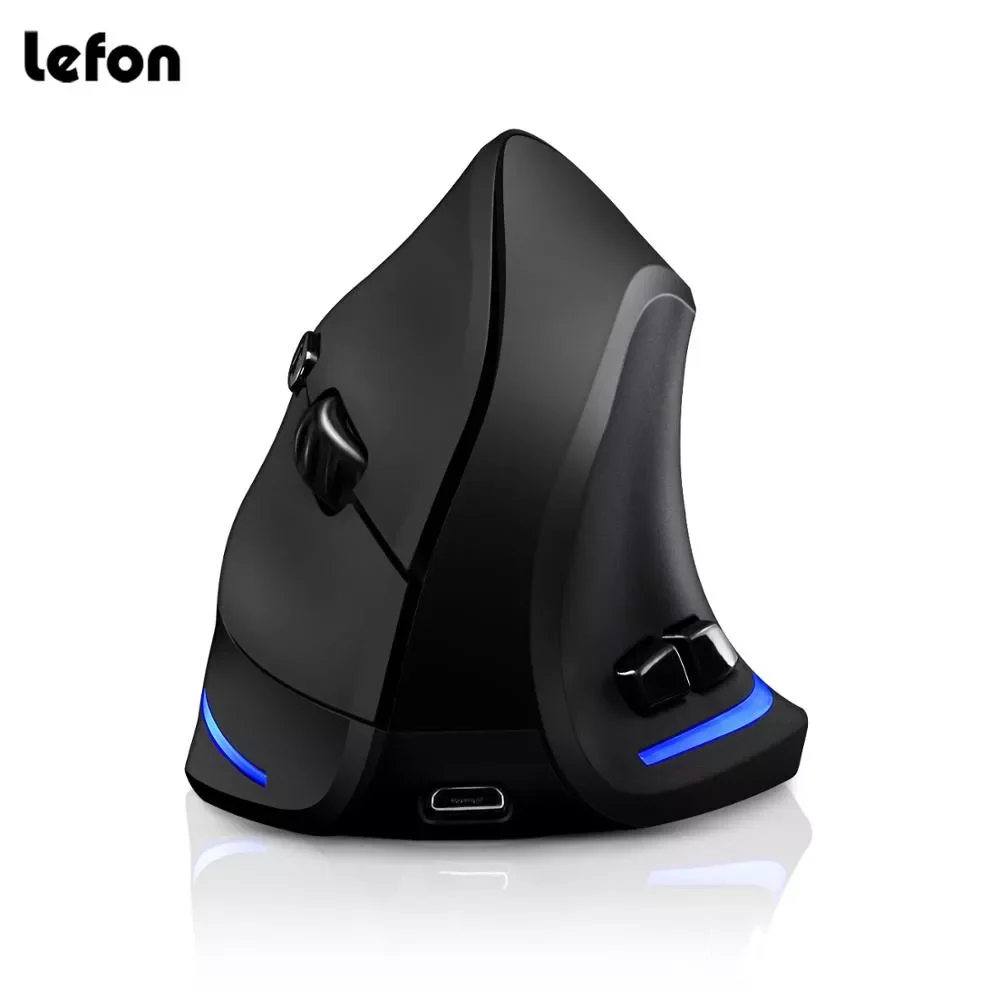 

Lefon Vertical Wireless Mouse Game Rechargeable Ergonomic Mouse RGB Optical USB Mice For Windows Mac 2400 DPI 2.4G For PUBG LOL