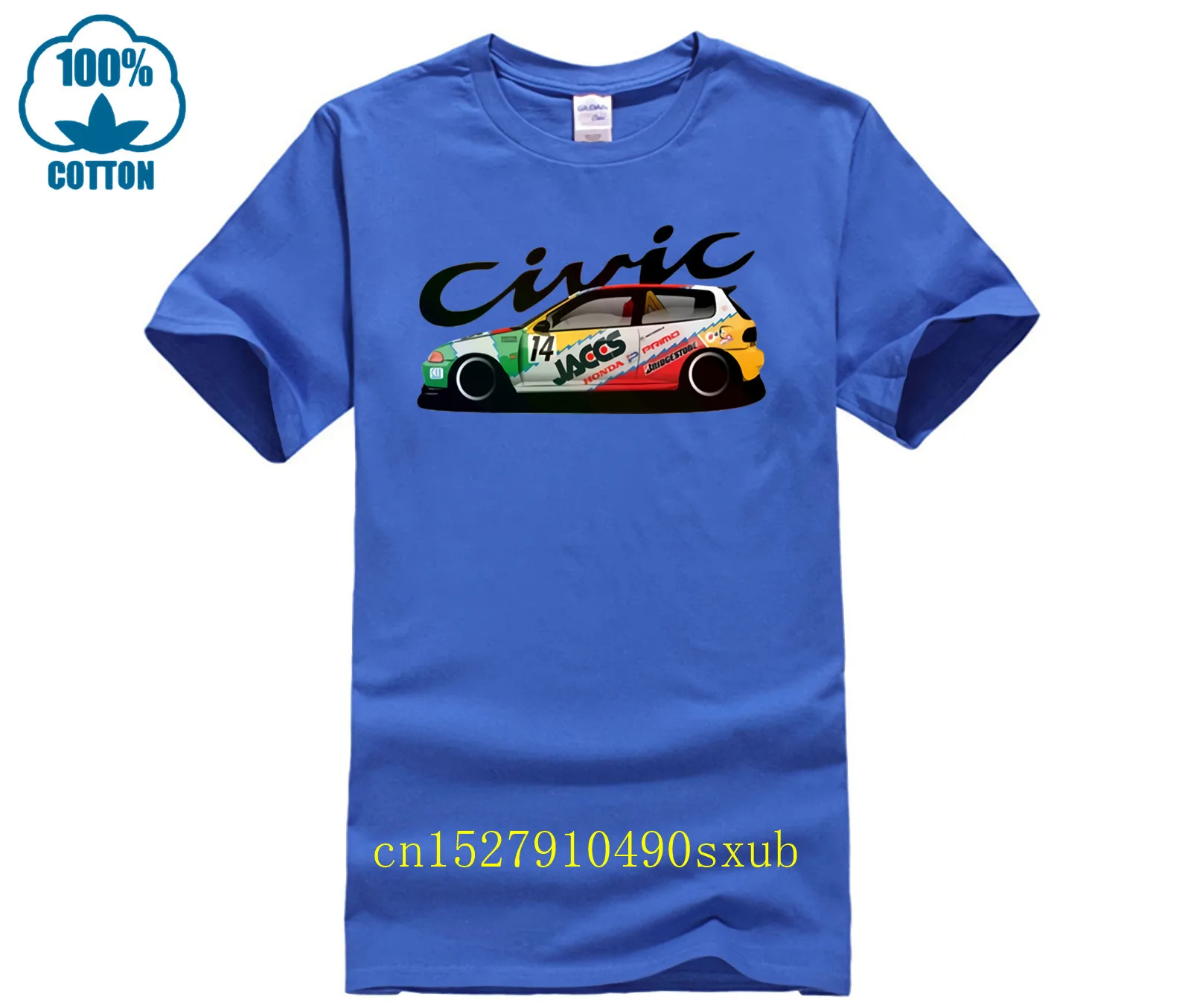 Civic Eg6 Jaccs 90s Jtcc Race Car T Shirt 2024 Newest Summer Men s Short