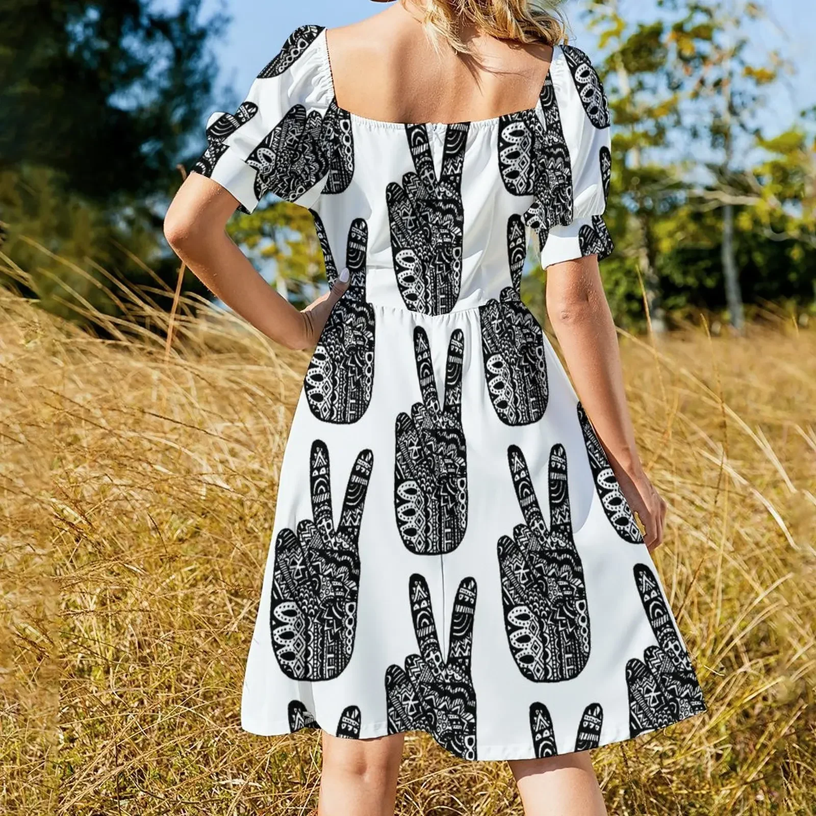 Платье без рукавов Peace &amp Zentangle женская одежда вечернее платье женский летний