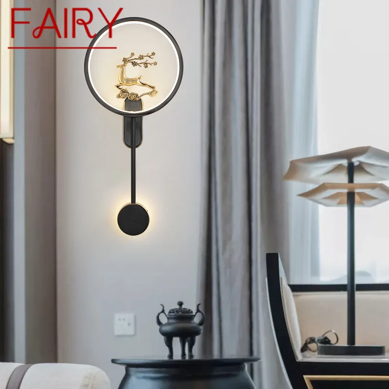 

FAIRY Contemporary Wall Lamp LED Vintage Brass Creative Sconce for Home Living Room and Bedroom Bedside Decor