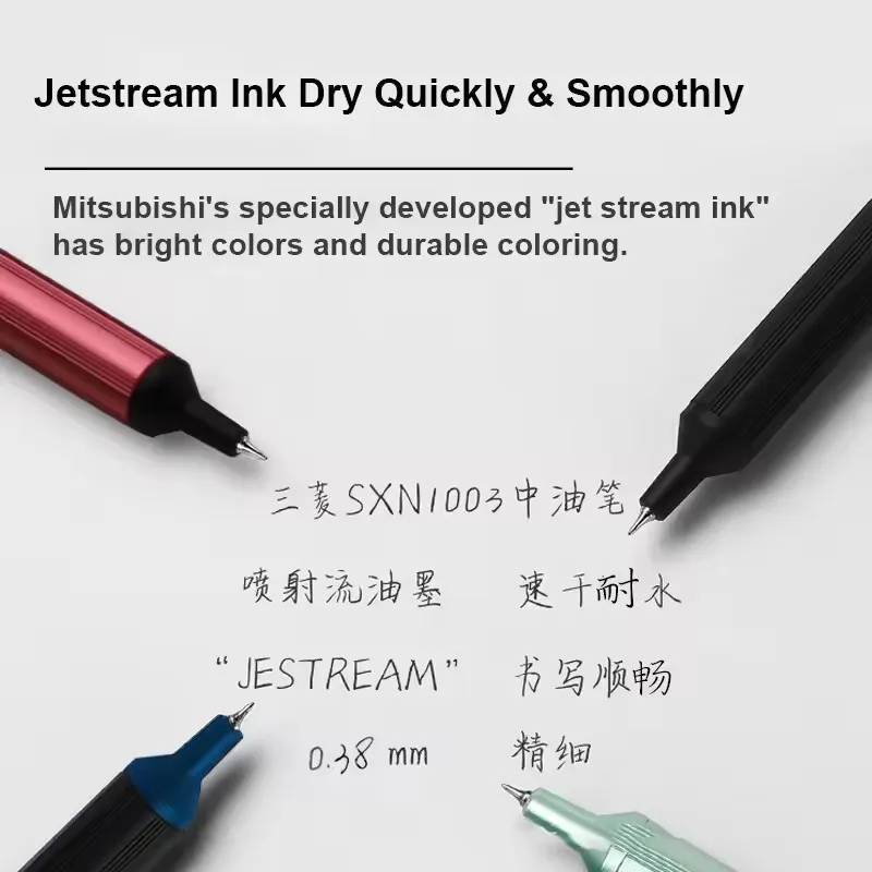Фото Японская шариковая ручка UNI JETSTREAM SXN-1003, металлический стержень с низким центром, маслянистый ультратонкий наконечник 0,28/0,38 мм, офисные канцелярские принадлежности №3