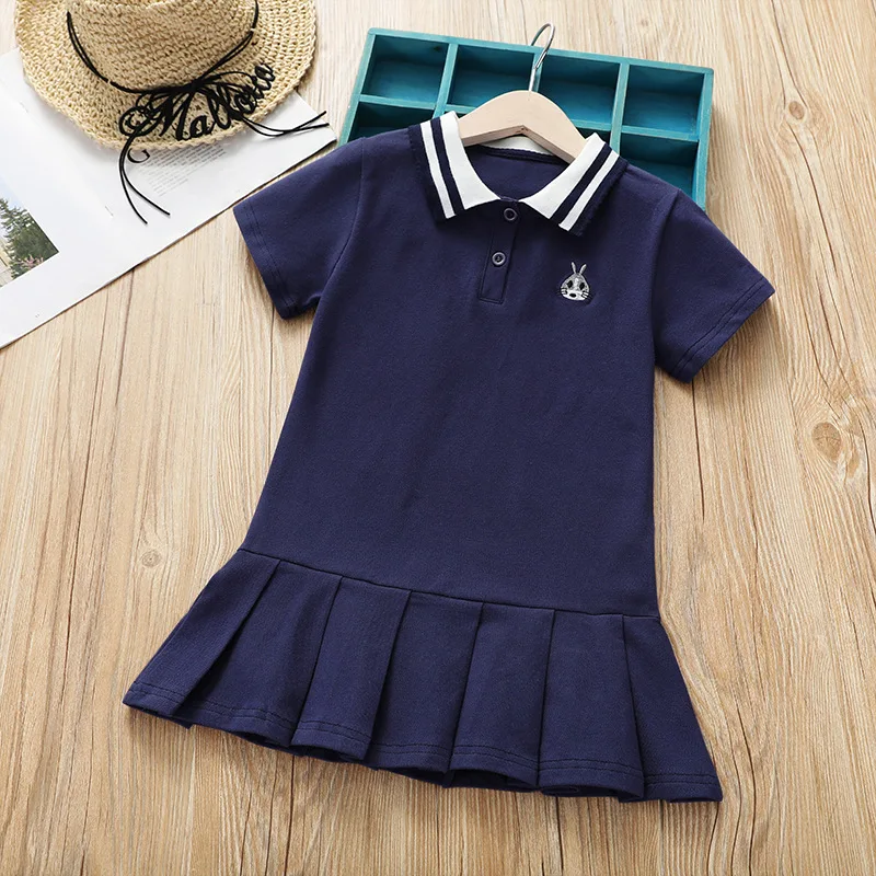 Летнее платье для девочек новое дизайнерское платье-поло повседневная