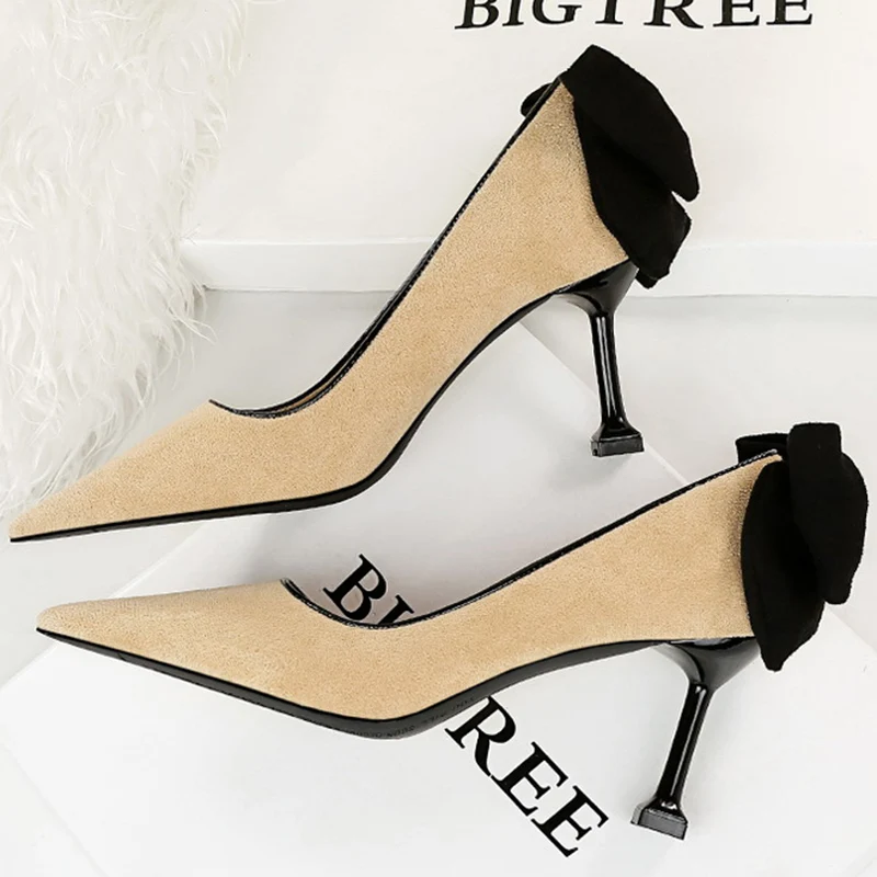 

Женские свадебные туфли-лодочки, корейские туфли на среднем и низком каблуке 2023 см, 8 см, 5,5 см, свадебные туфли с бантом-бабочкой для выпускно...